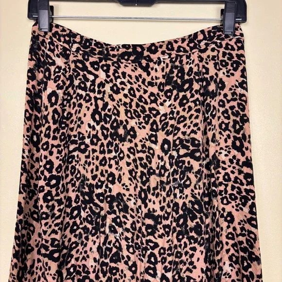 WILFRED Amelie Skirt Leopard Print Women Size 6 High-Waist Button Up Casual - Picture 7 of 9